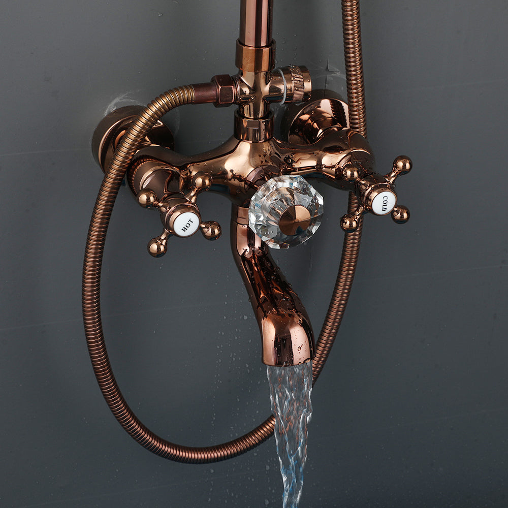 Luxueuze opbouw regendouche – roségoud