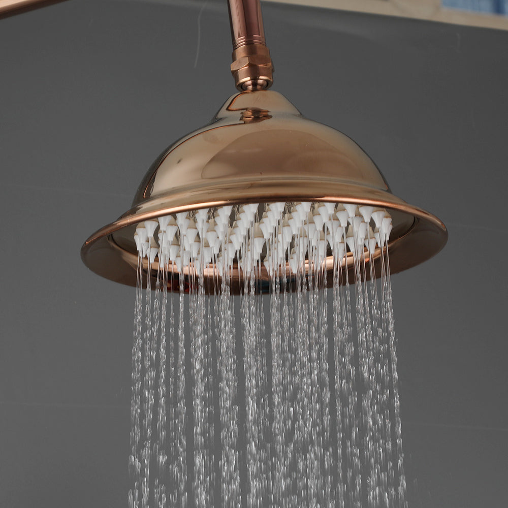 Luxueuze opbouw regendouche – roségoud