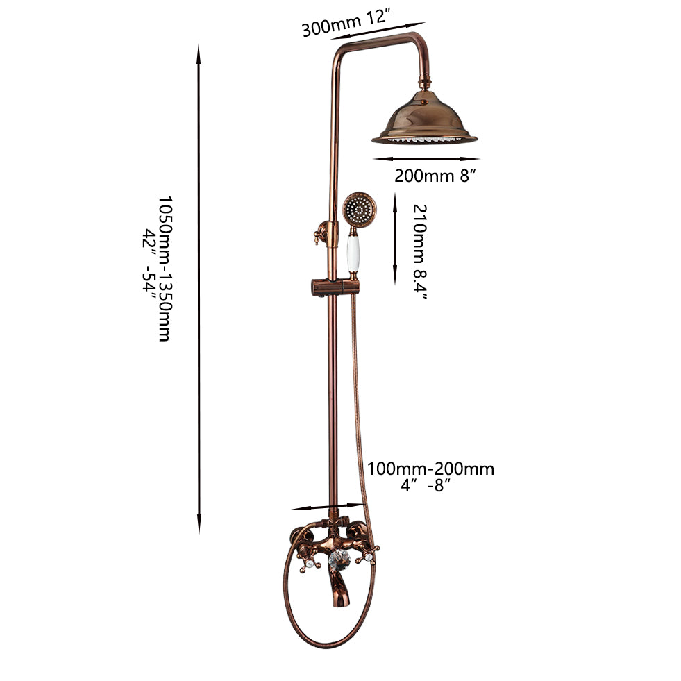 Luxueuze opbouw regendouche – roségoud