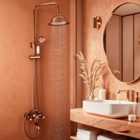 Luxueuze opbouw regendouche – roségoud