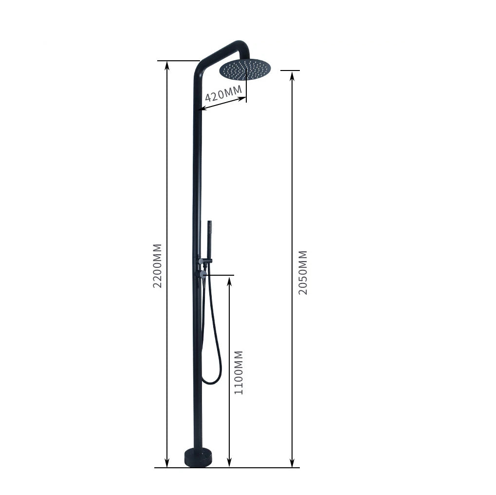 Malvizza Luxe Buitendouche Regendouche Zwart