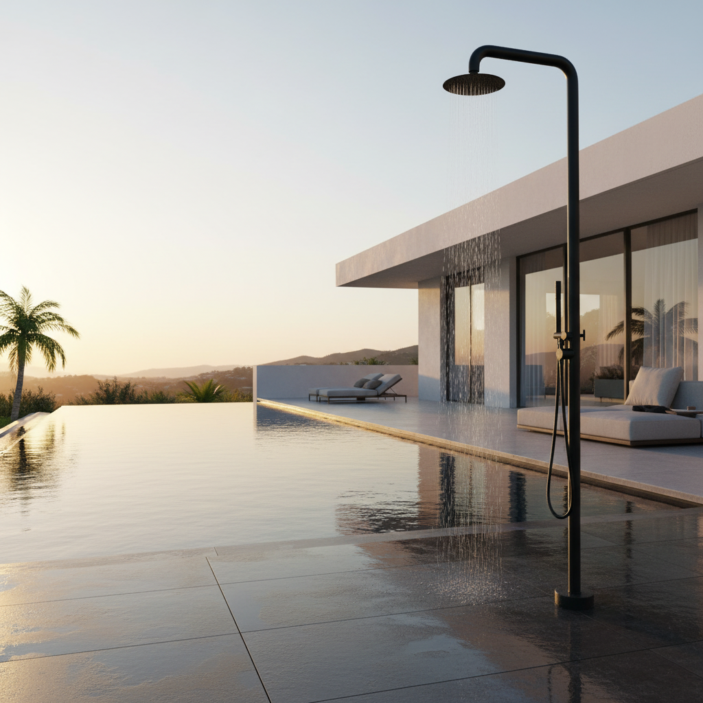 Malvizza Luxe Buitendouche Regendouche Zwart