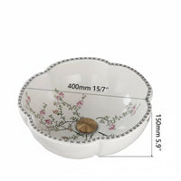 Malvizza Elegante Keramische Waskom – Bloemmotief