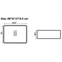 Malvizza keramische waskom in marmerlook – rechthoekig