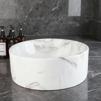 Malvizza Luxe Keramische Waskom – Marmerlook Wit