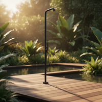 Malvizza luxe vrijstaande buitendouche RVS – mat zwart