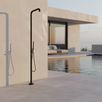 Malvizza luxe vrijstaande buitendouche RVS – mat zwart