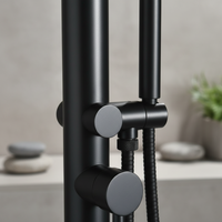 Malvizza luxe vrijstaande buitendouche RVS – mat zwart