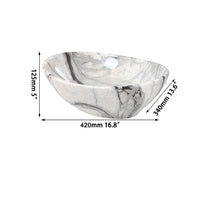 Malvizza keramische waskom in marmerlook