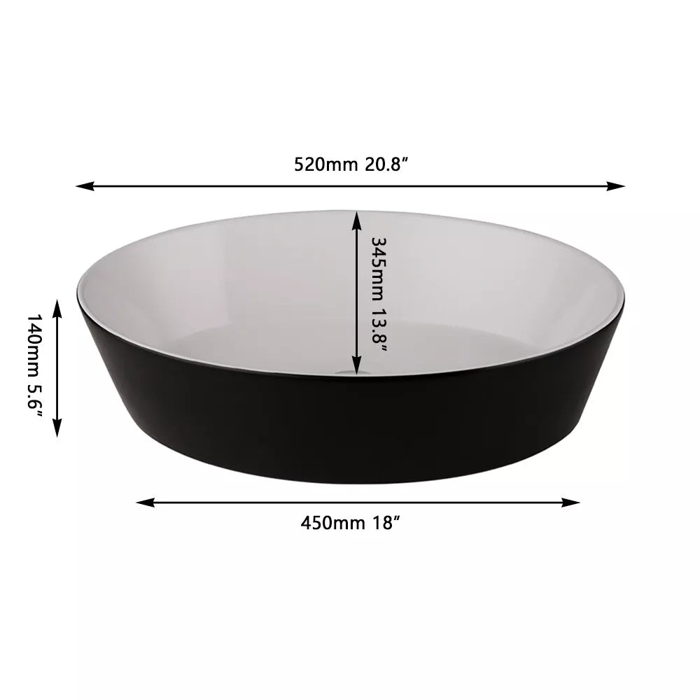 Malvizza® keramische waskom – luxe opbouwmodel (5 jaar garantie)