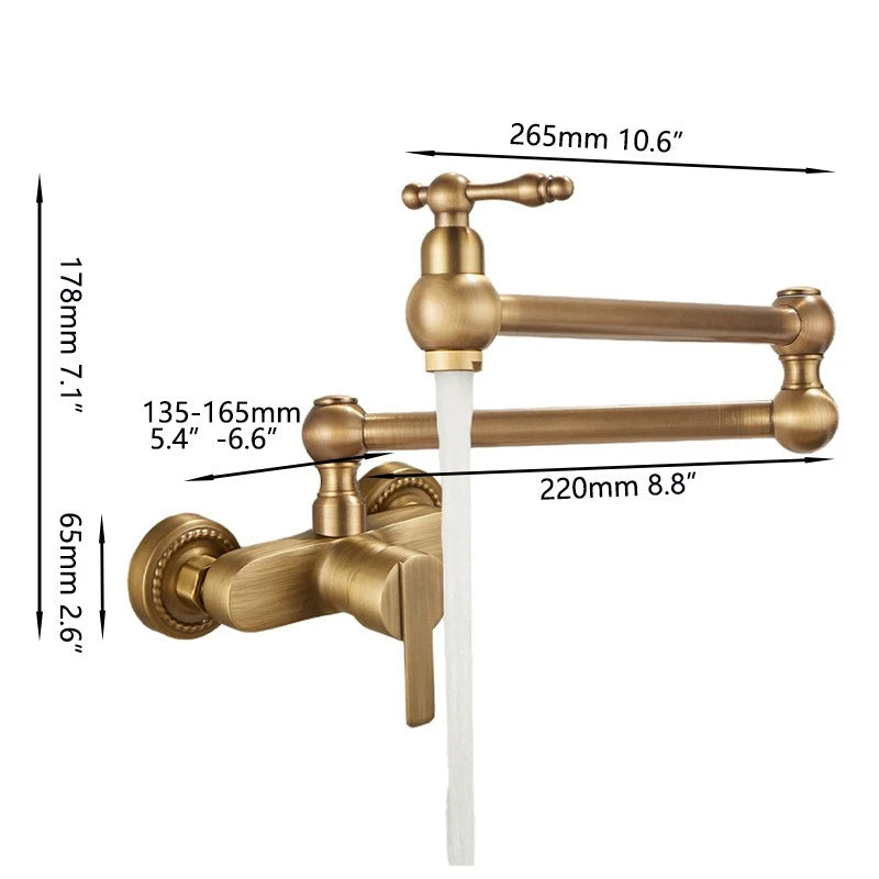 Single-lever wall-mounted mixer tap – rural nostalgic