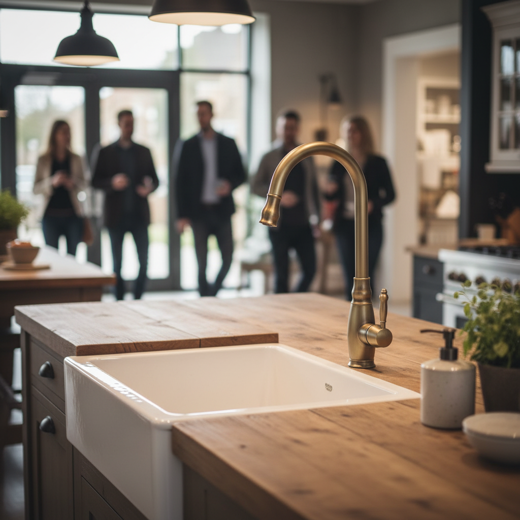 Landelijke keukenkraan antiek brons