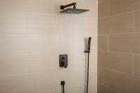 Ölbronze LED-Regendusche inklusive Duscharm