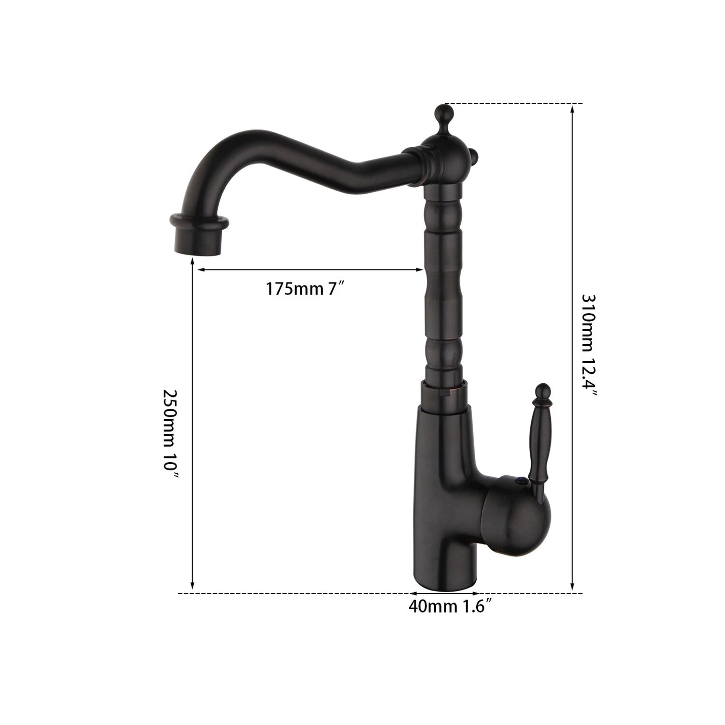 Wastafelkraan – oliebrons (olie gewreven brons)