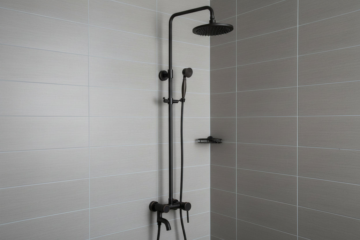 Klassische Ölbronzedusche