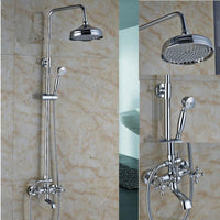 Landelijk chroom douche-set