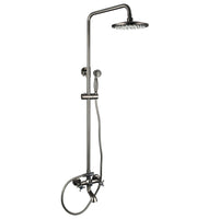 Opbouw doucheset gun metal met regendouche en handdouche