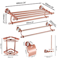 Roségouden badkamer accessoireset – 5-delig
