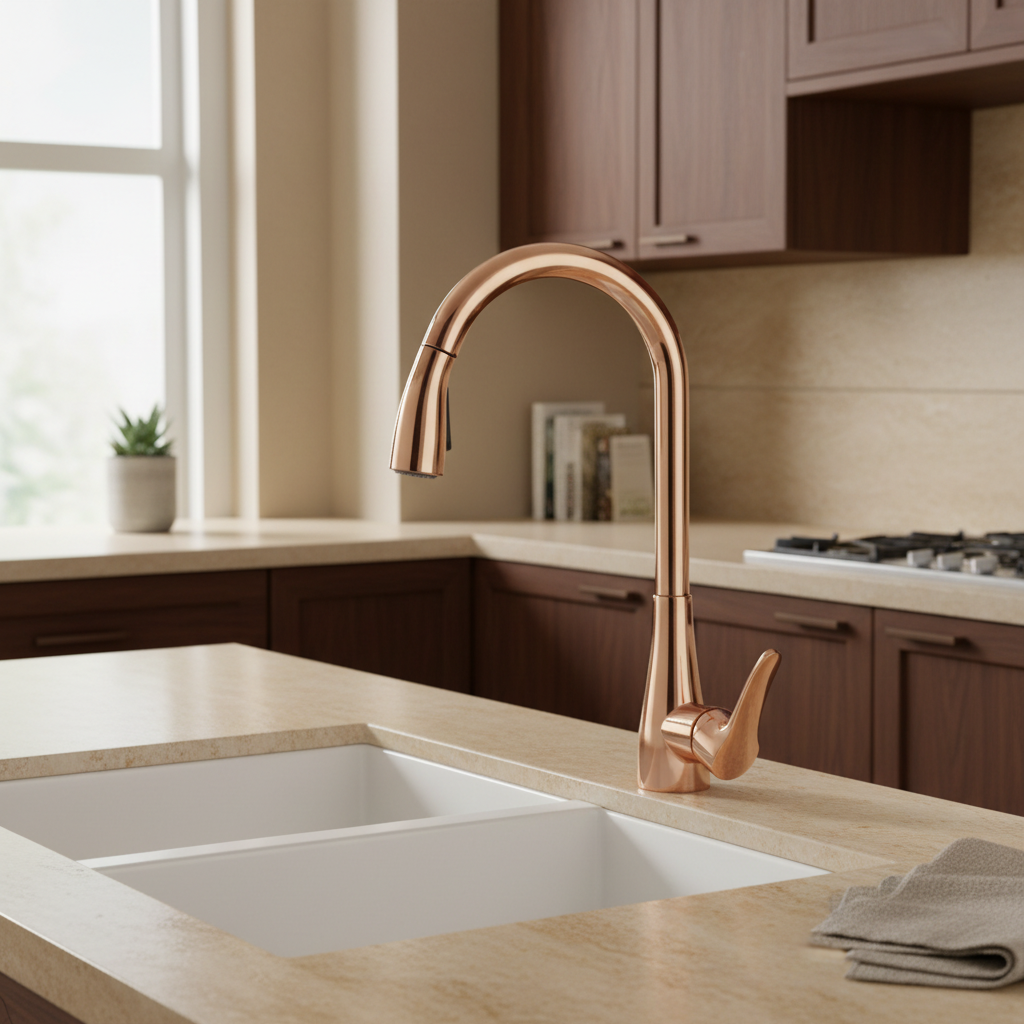 Küchenarmatur in Roségold