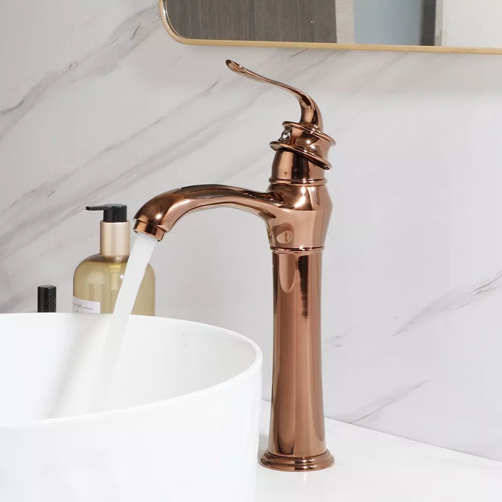 Rose gouden opbouw wastafelkraan