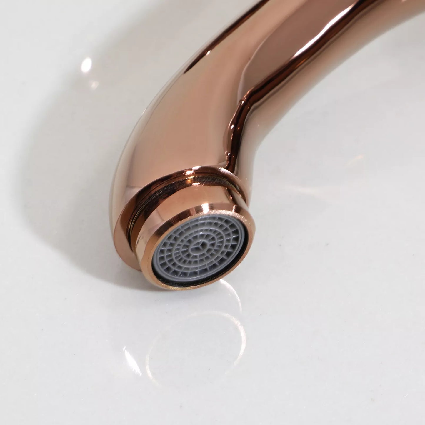 Rose gouden opbouw wastafelkraan