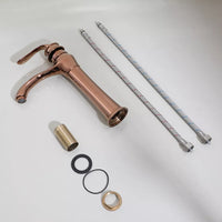 Rose gouden opbouw wastafelkraan