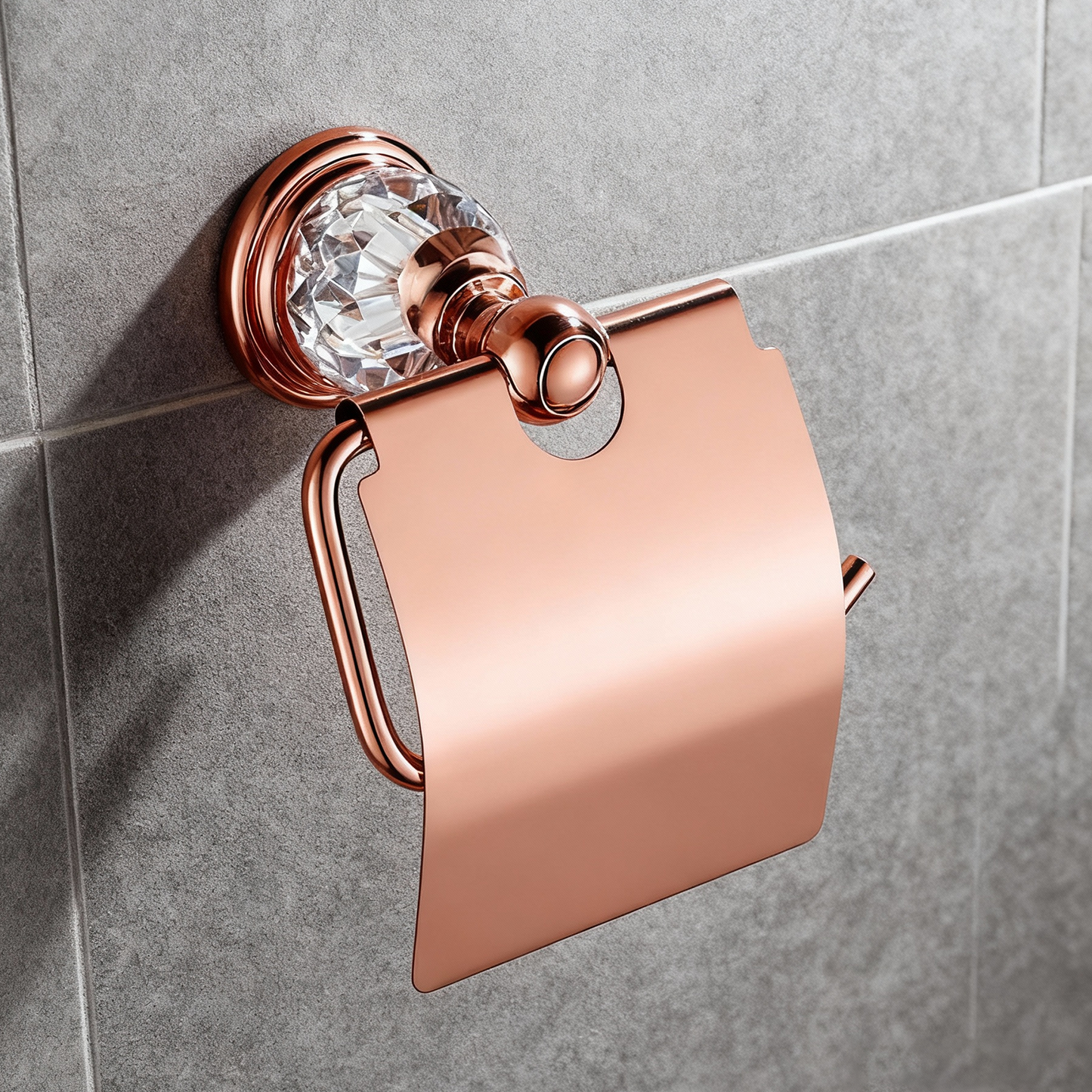 Roségouden badkamer accessoireset – 5-delig