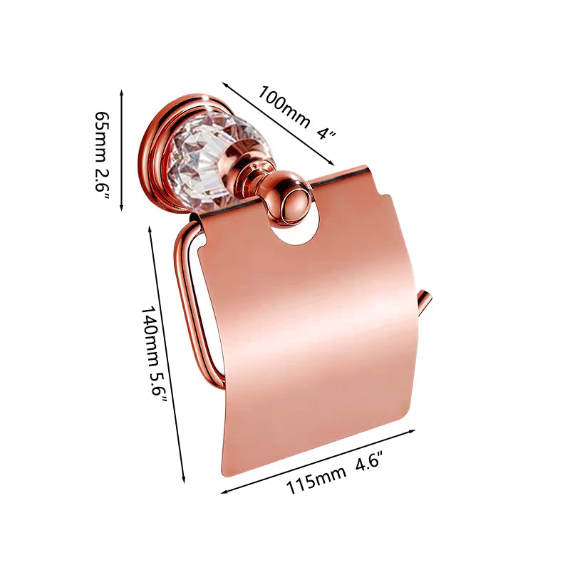 Roségouden badkamer accessoireset – 5-delig