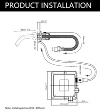 Sensorhahn aus gebürstetem Nickel, 90-mm-Version