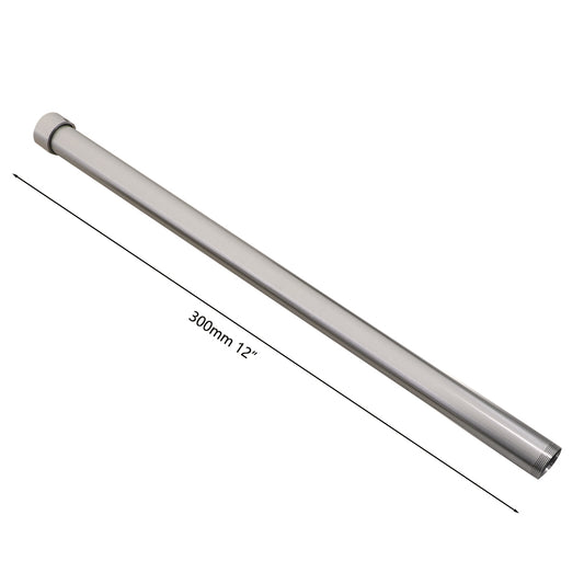 Geborsteld nikkel verlengstuk – verhoger voor onze opbouw douchesets (300 mm)