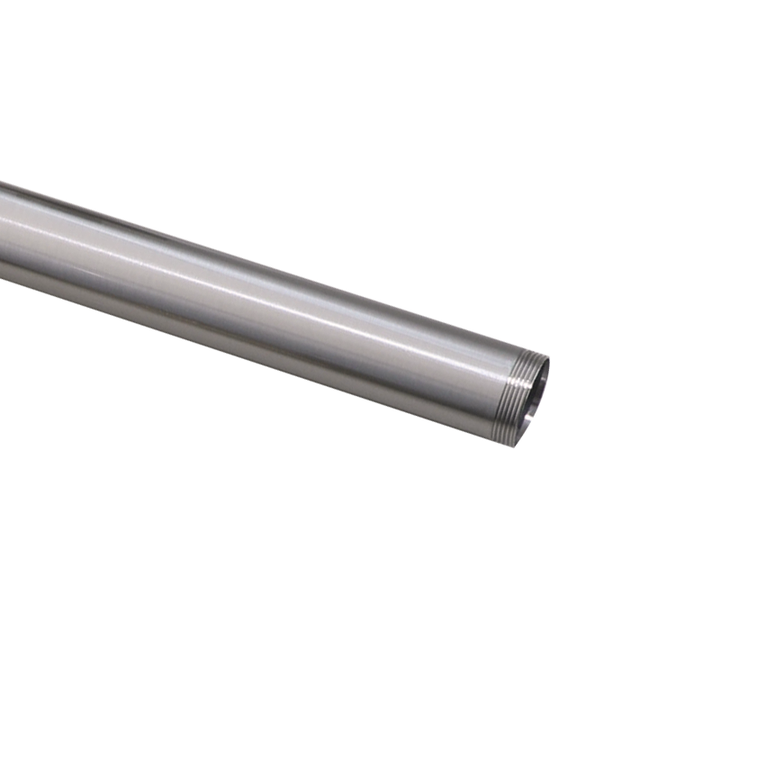 Geborsteld nikkel verlengstuk – verhoger voor onze opbouw douchesets (300 mm)