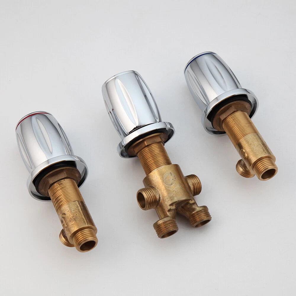 Waterval badkraan Swan 5-delig chroom met handdouche