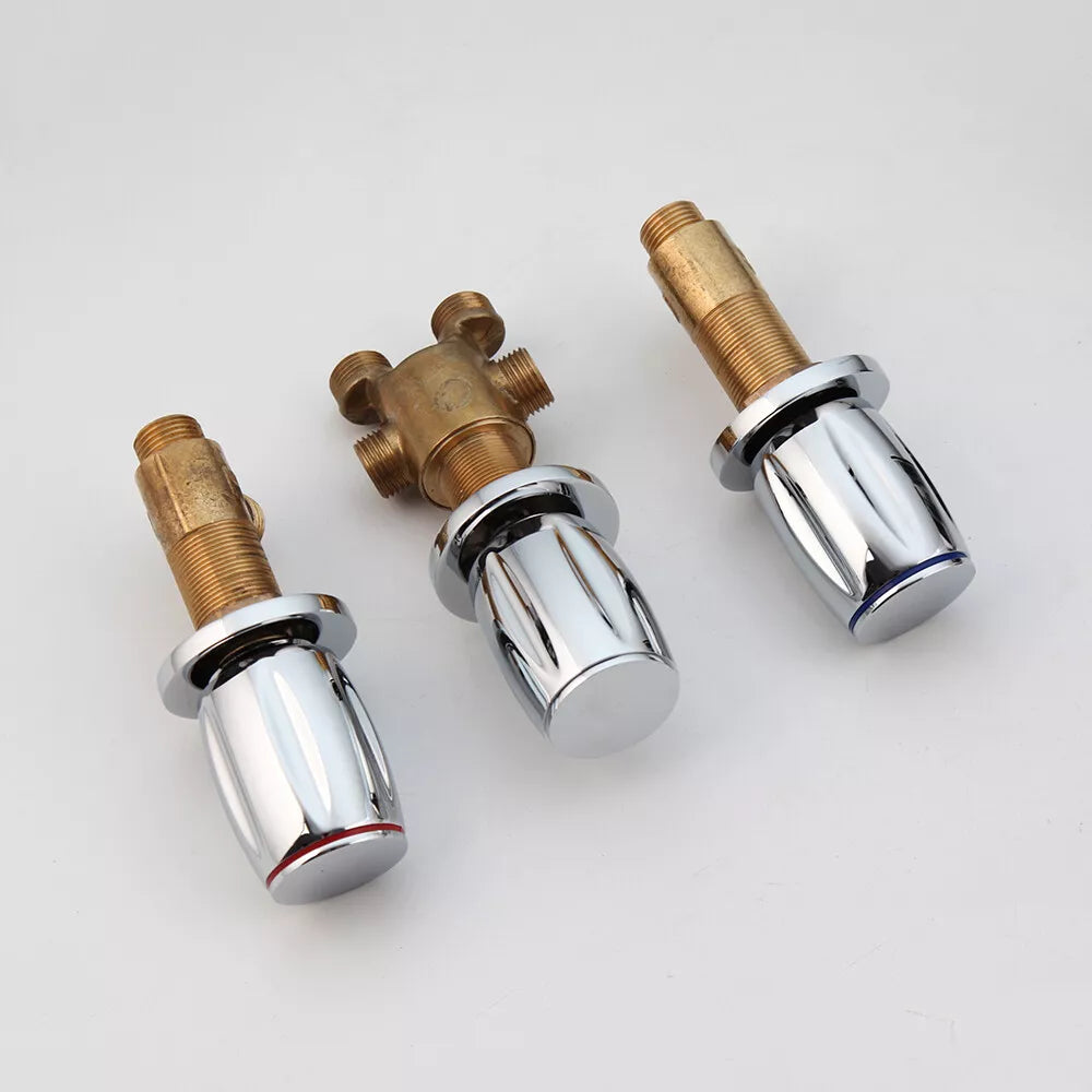 Waterval badkraan Swan 5-delig chroom met handdouche