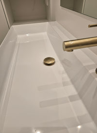 Click drain matt gold