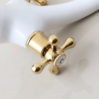 Badique Witte Wastafelkraan met Gouden Details