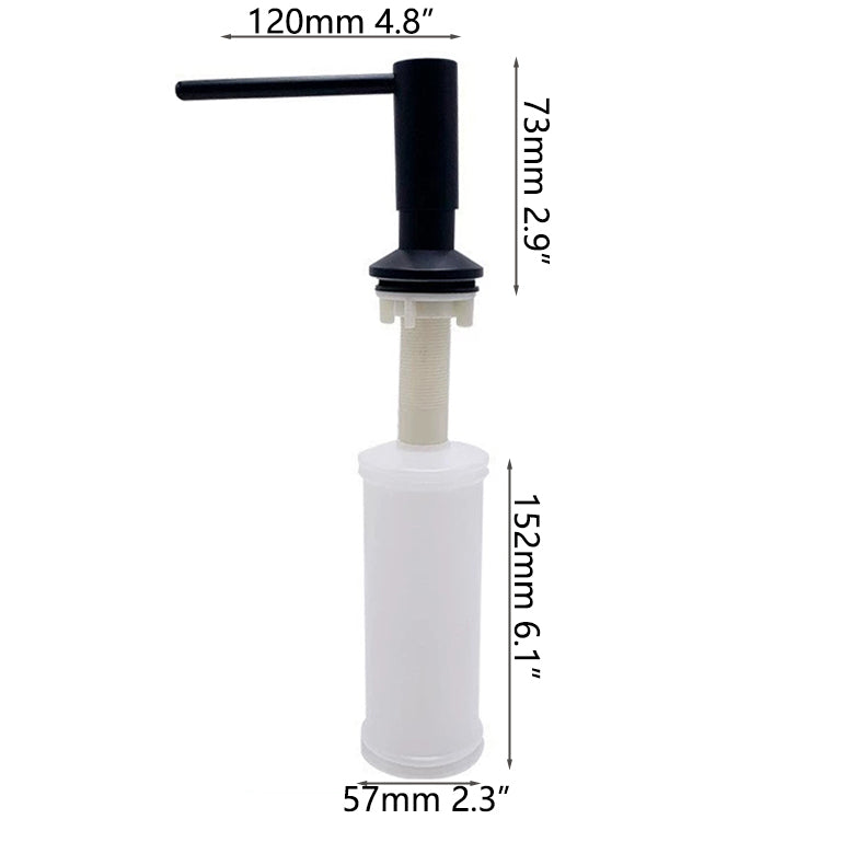 Inbouw Zeepdispenser Zwart 350ml