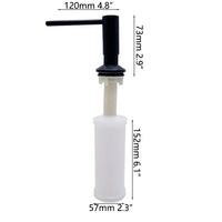 Inbouw Zeepdispenser Zwart 350ml