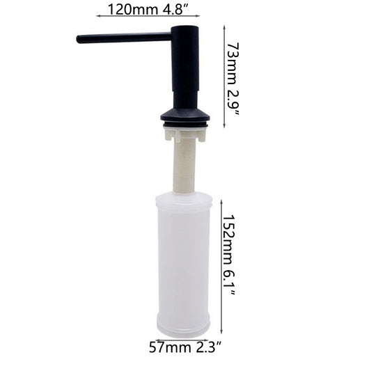 Inbouw Zeepdispenser Zwart 350ml