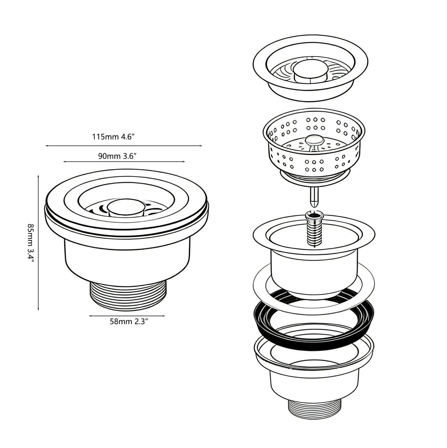 Gootsteenafvoer zwart – stijlvol en functioneel