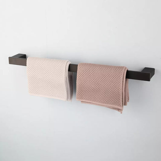 Moderner und stilvoller schwarzer Handtuchhalter
