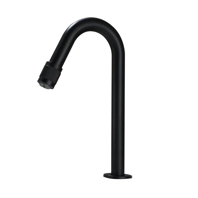 Zwarte fontein kraan – koud water – hoogte 21 cm (uitloop 10 cm)