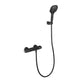 Thermostatische waterval badkraan met handdouche – mat zwart
