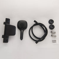 Thermostatische waterval badkraan met handdouche – mat zwart