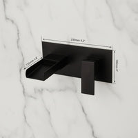 Luxe zwarte inbouw watervalkraan