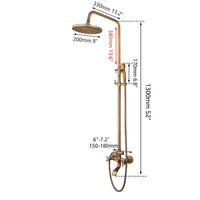 Nostalgische brons opbouw regen douche