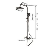 Gun metal thermostatische regendouche