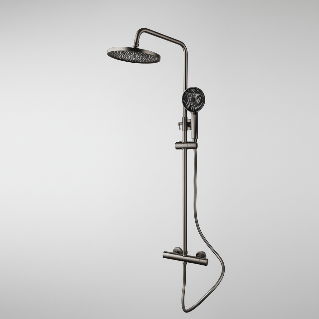 Gun Metal Thermostatische Regendouche