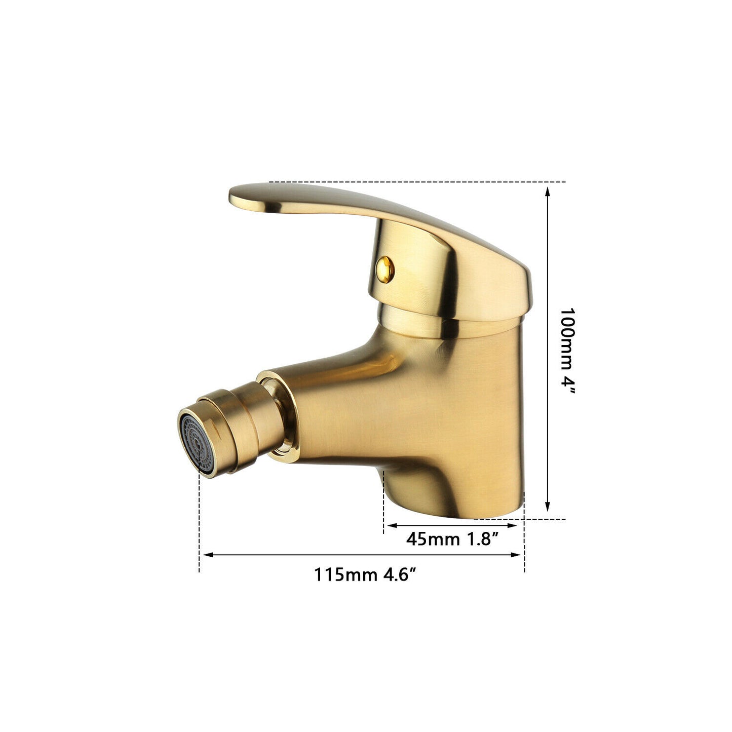 Geborsteld gouden bidet kraan