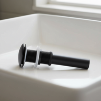 Matte black pop-up drain