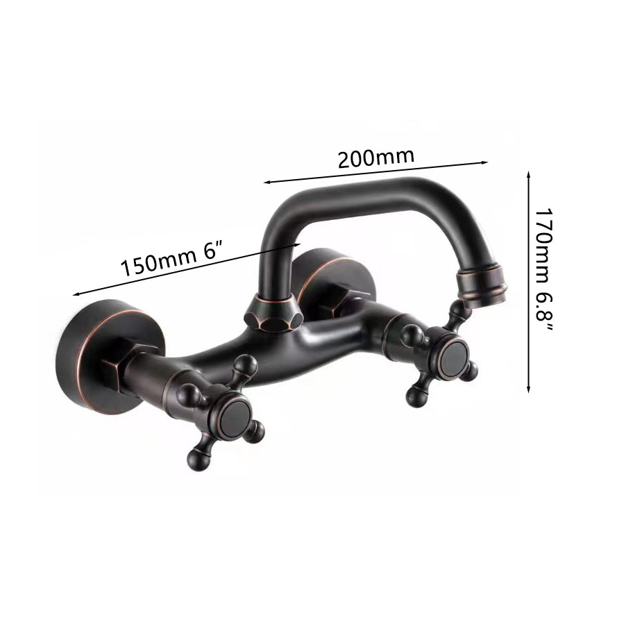 Nostalgische olie bronzen badkraan muurbevestiging